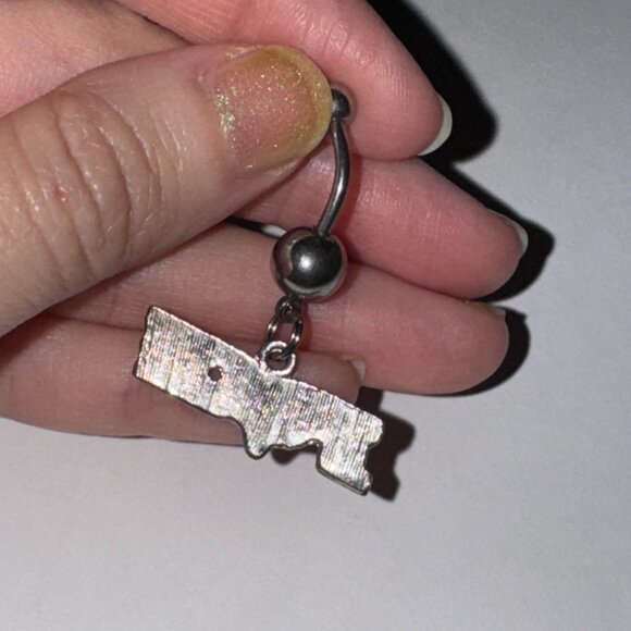 Pink Fox Dangle Belly Ring - Picture 9 of 12